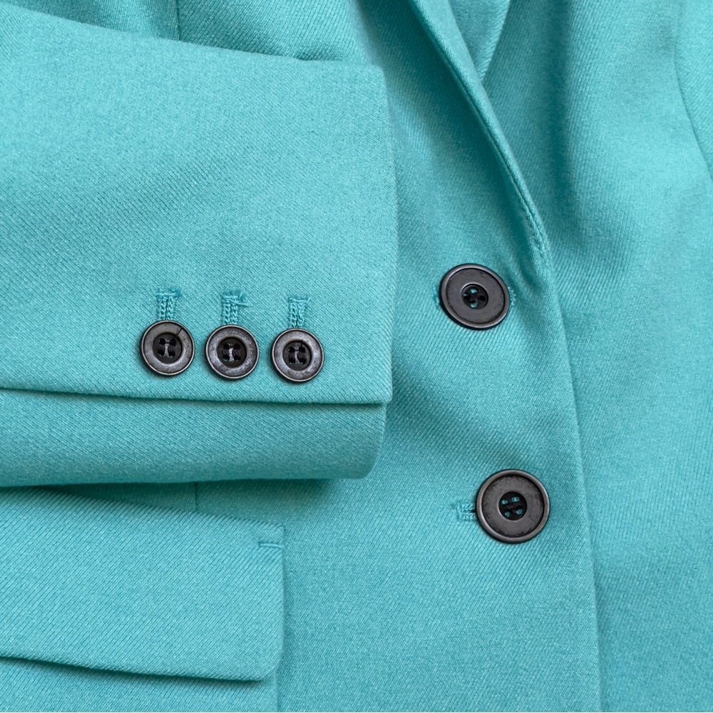 THE LIMITED Jacket Two Buttons Satin Contrast Lining 3/4 Sleeve w/Three Buttons - Picture 7 of 16